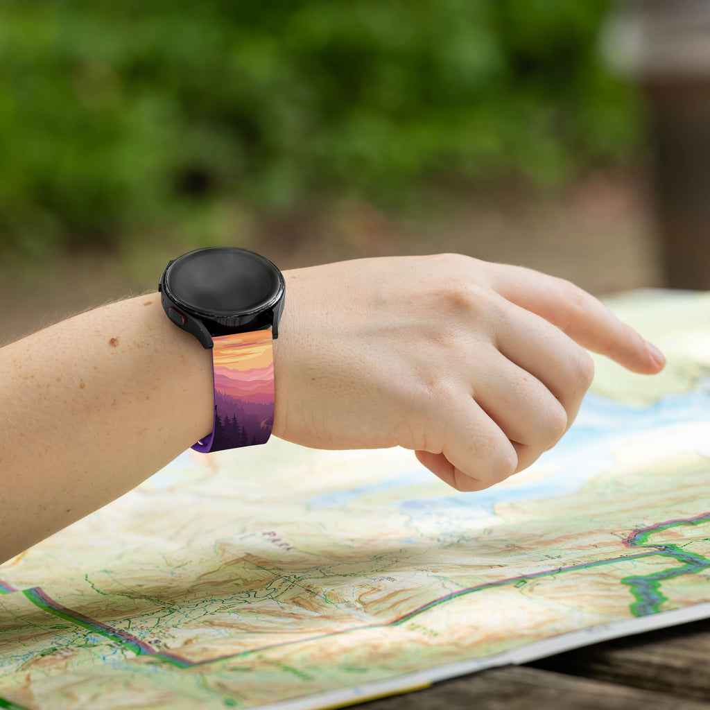 National Parks Great Smoky Mountains HD  Watchband for Samsung, Garmin, Fossil, and More