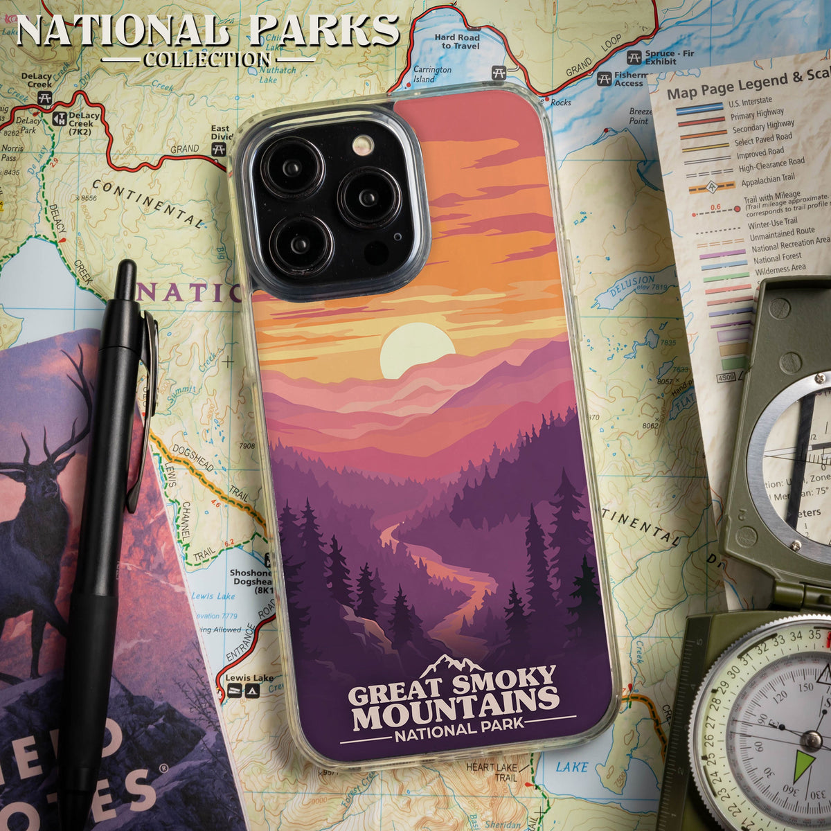 National Parks Great Smoky Mountains HD Apple iPhone 12 Series Mag-Safe Phone Case