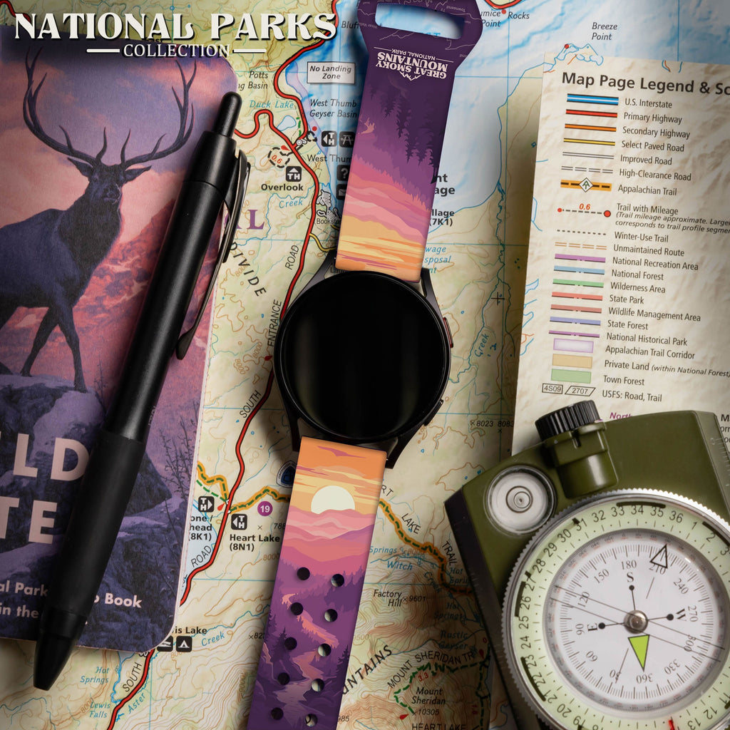 National Parks Great Smoky Mountains HD  Watchband for Samsung, Garmin, Fossil, and More