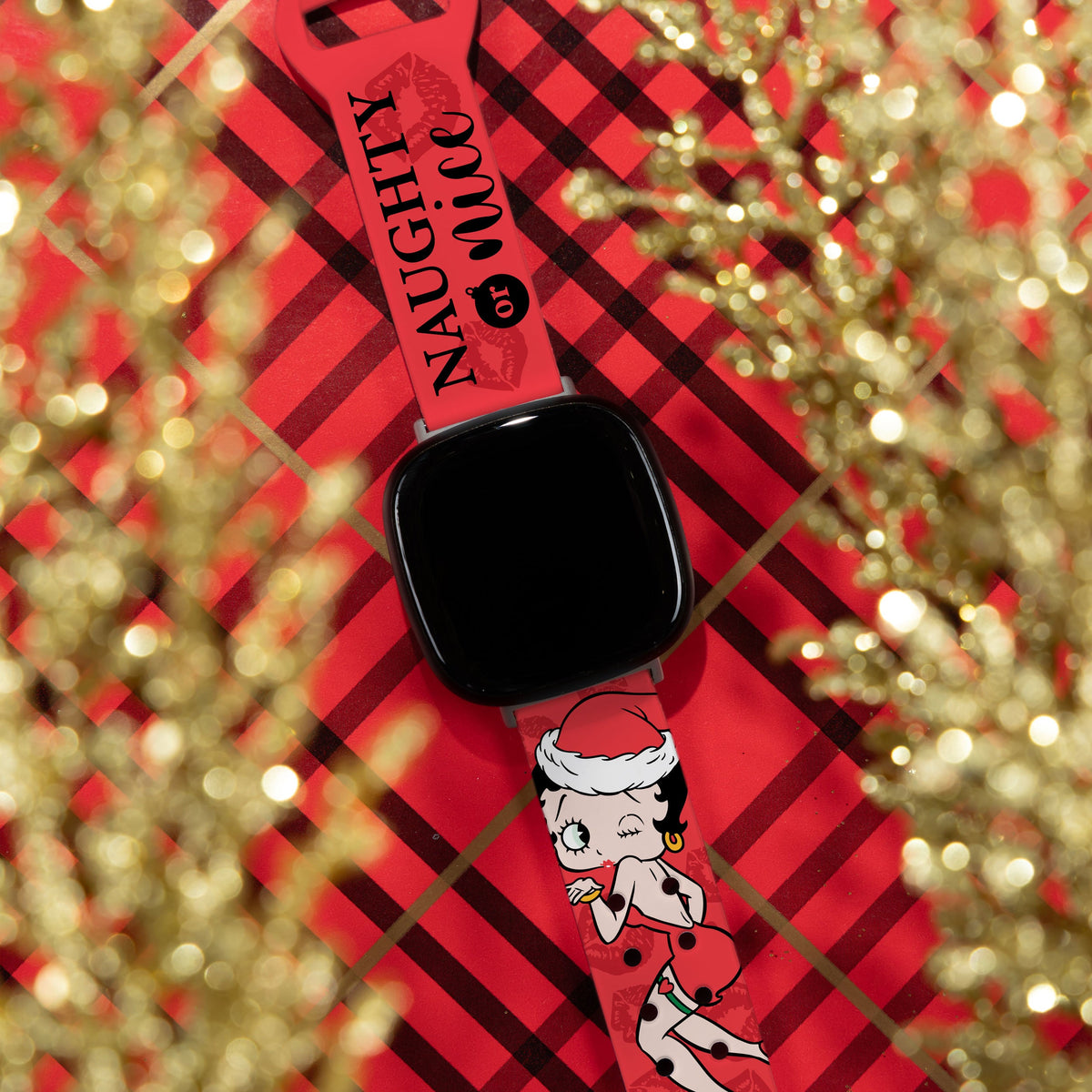 Betty Boop Happy Holidays HD Fitbit Versa 3 & Sense 1 Watch Band