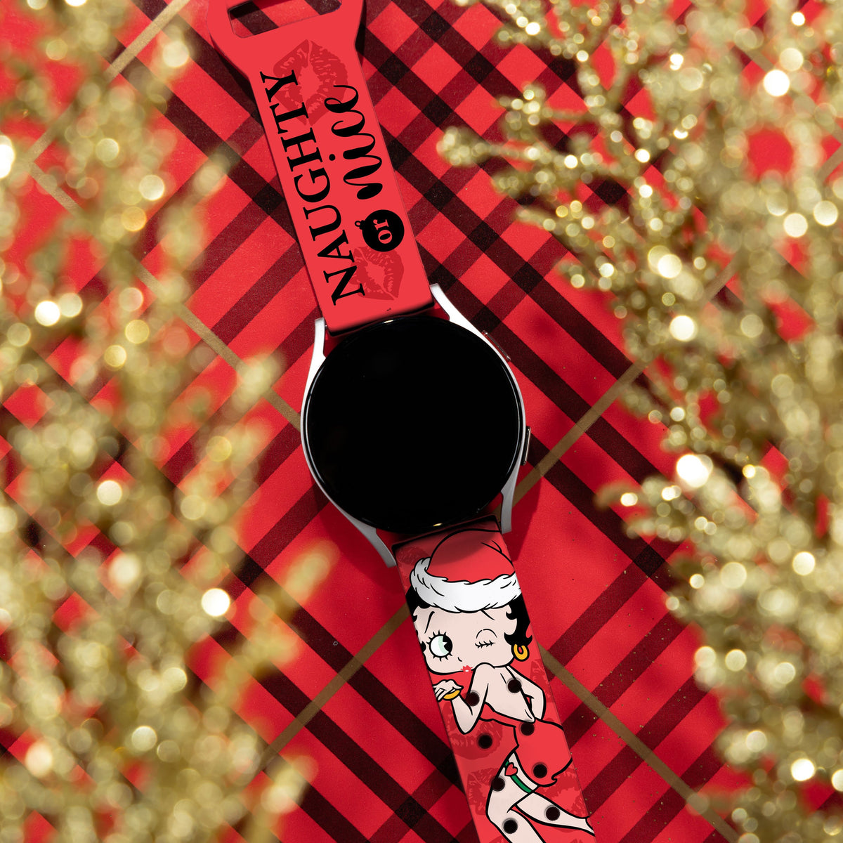 Betty Boop Happy Holidays HD  Watchband for Samsung, Garmin, Fossil, and More