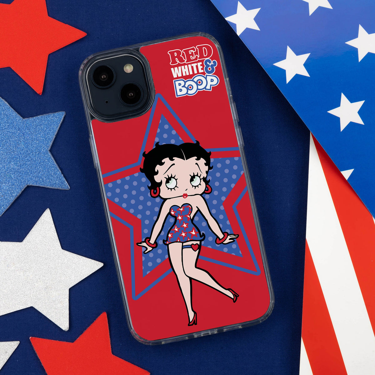 Betty Boop Red White & Boop HD Apple iPhone 12 Mag-Safe Phone Case