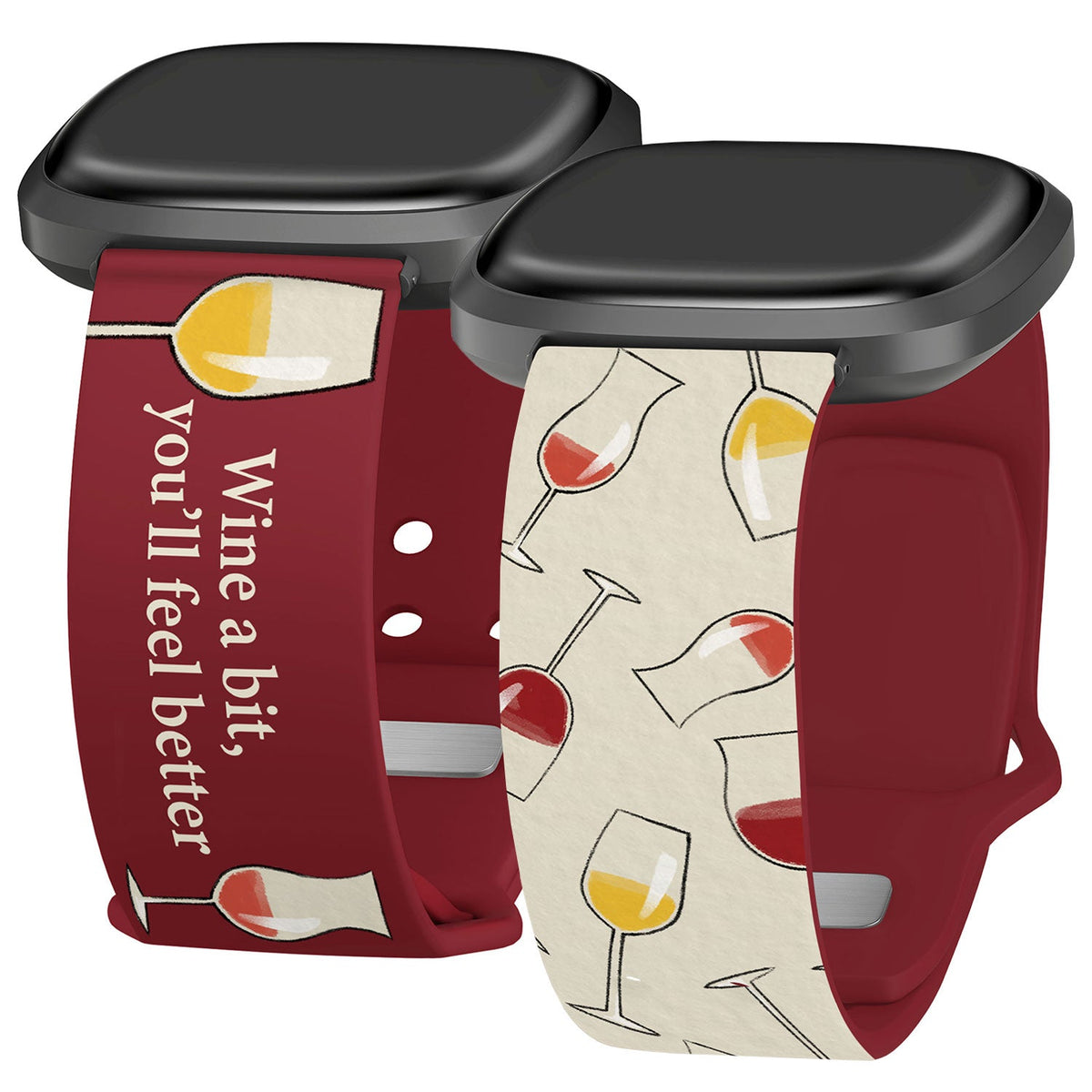 Wine, Beer, & Booze HD Fitbit Versa 3 & Sense 1 Watch Band