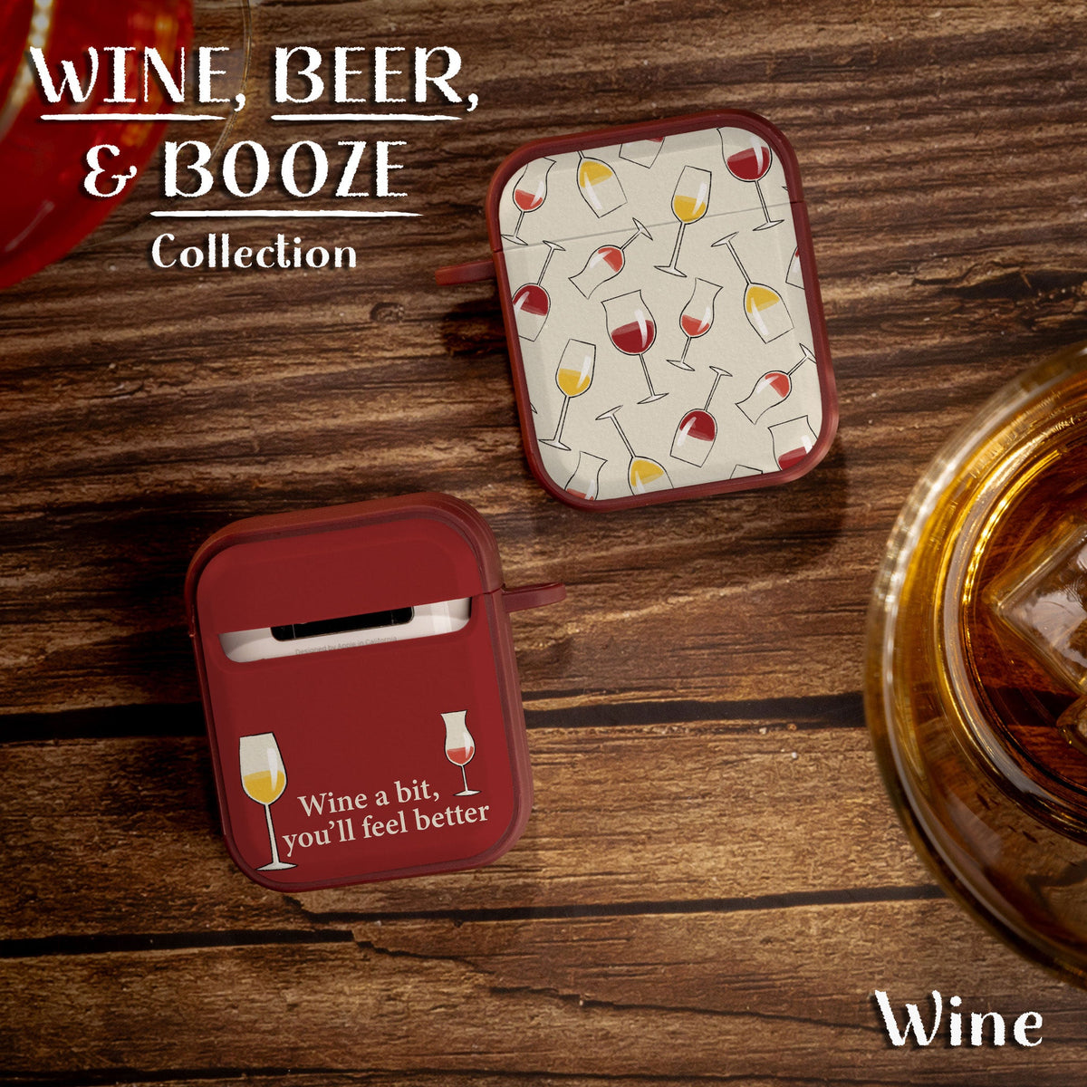 Wine, Beer, & Booze HDX Apple AirPods Gen 1 & 2 Case Cover