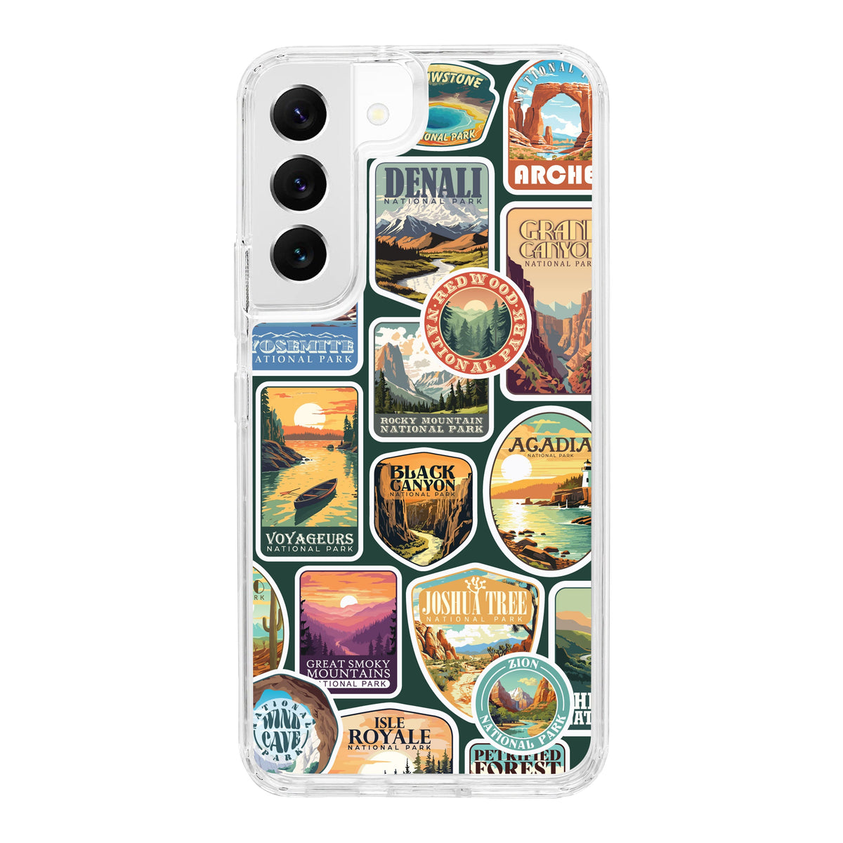 National Parks Stickers HD Samsung Galaxy S24 Phone Case