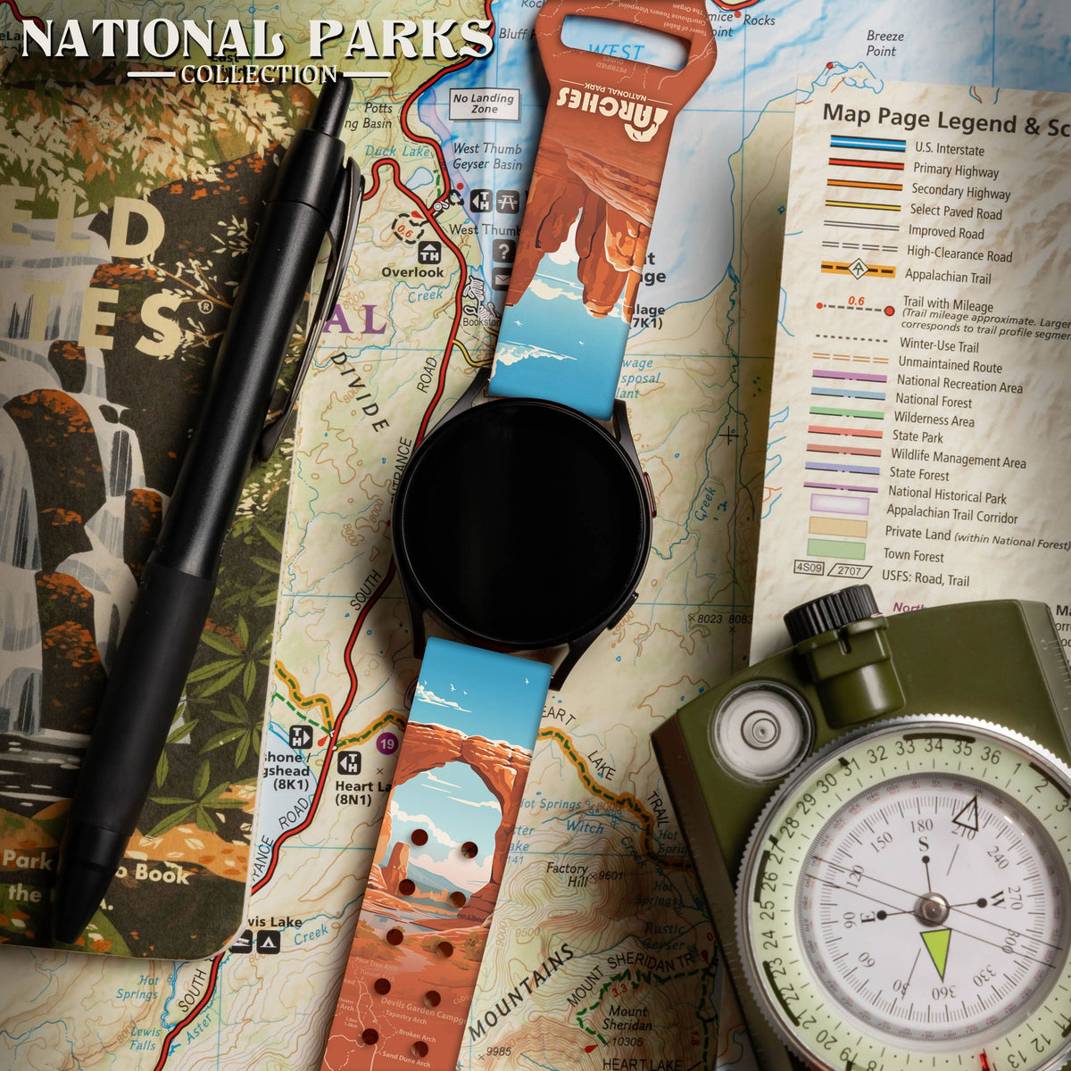 National Parks Arches HD  Watchband for Samsung, Garmin, Fossil, and More