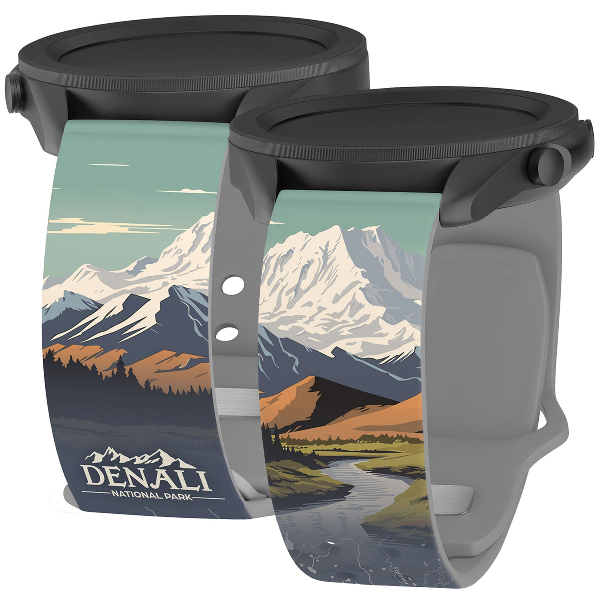National Parks Denali HD  Watchband for Samsung, Garmin, Fossil, and More