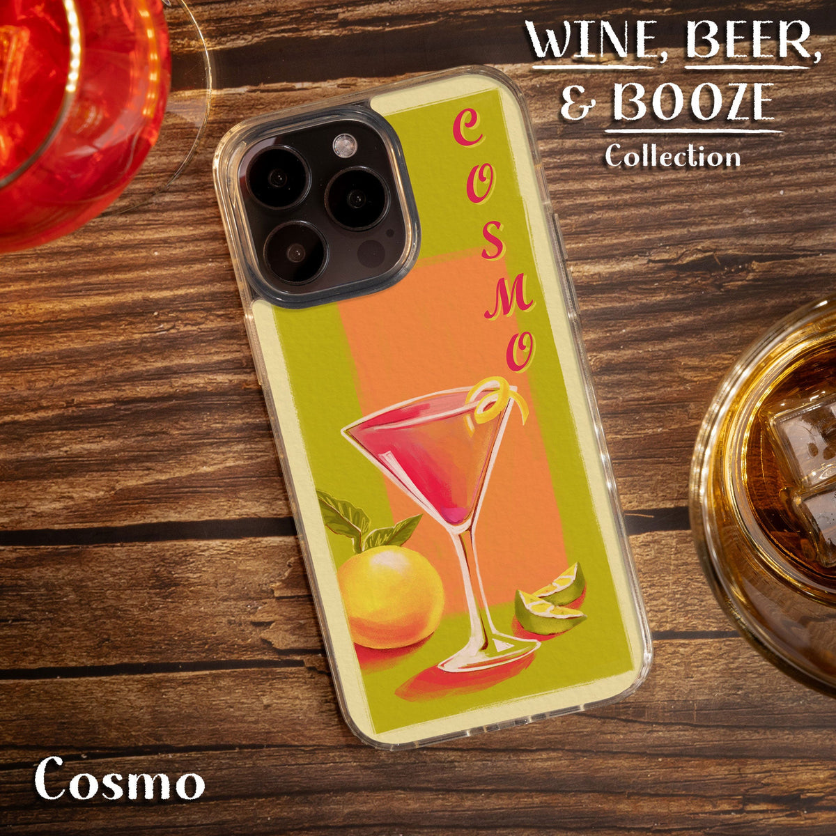 Wine, Beer, & Booze HD Apple iPhone 15 Series Mag-Safe Phone Case