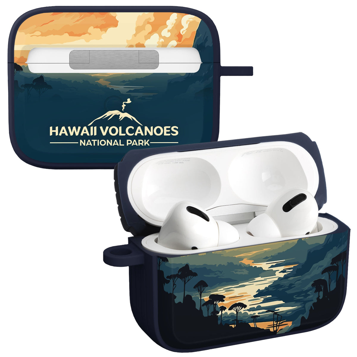 National Parks Hawaii Volcanoes HDX Apple Airpods Pro 1 & 2 Case Cover