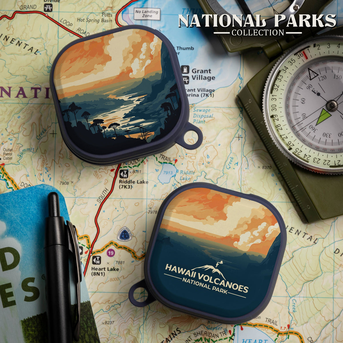 National Parks Hawaii Volcanoes HDX Samsung Galaxy Buds Pro & Buds Live Case Cover