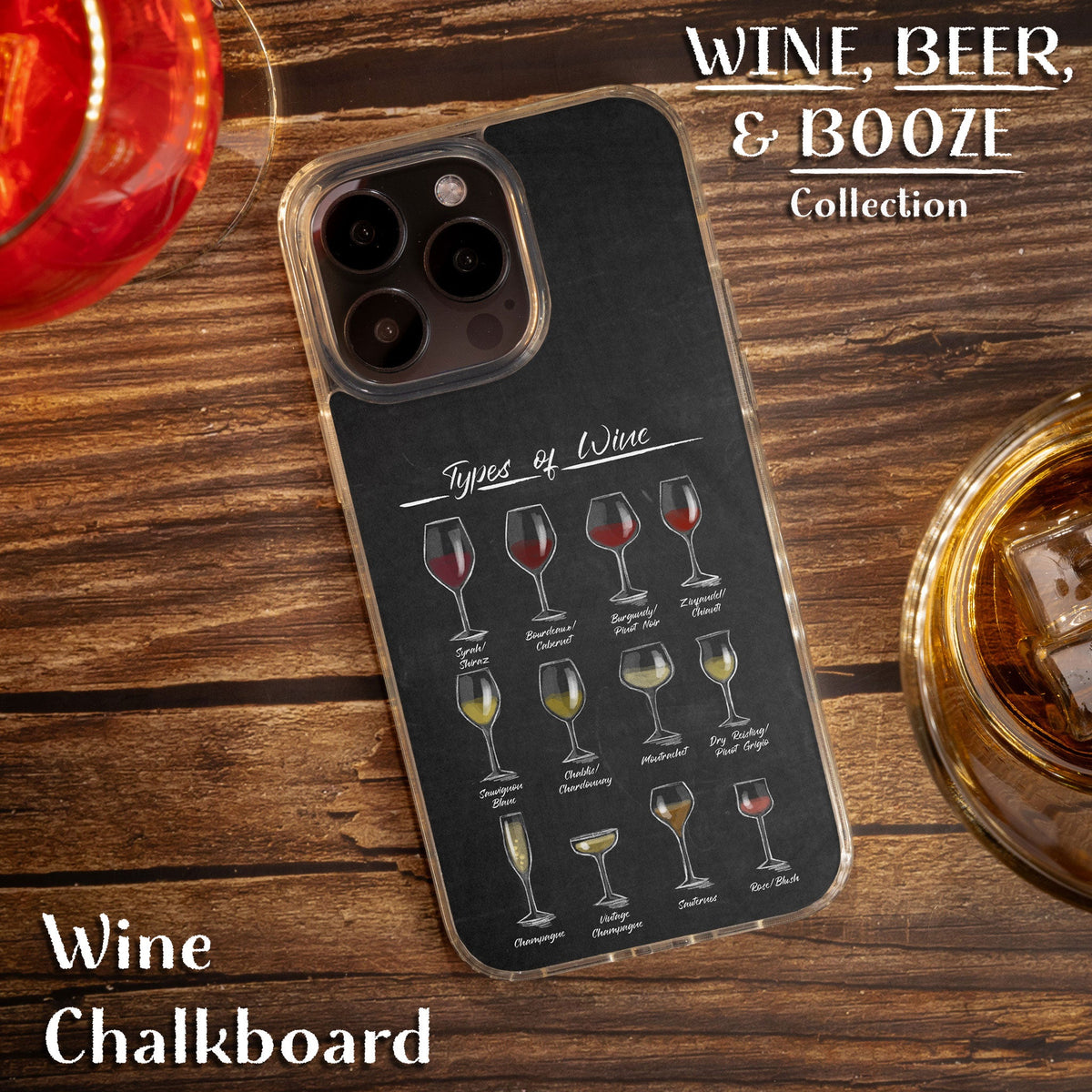 Wine, Beer, & Booze HD Apple iPhone 15 Series Mag-Safe Phone Case