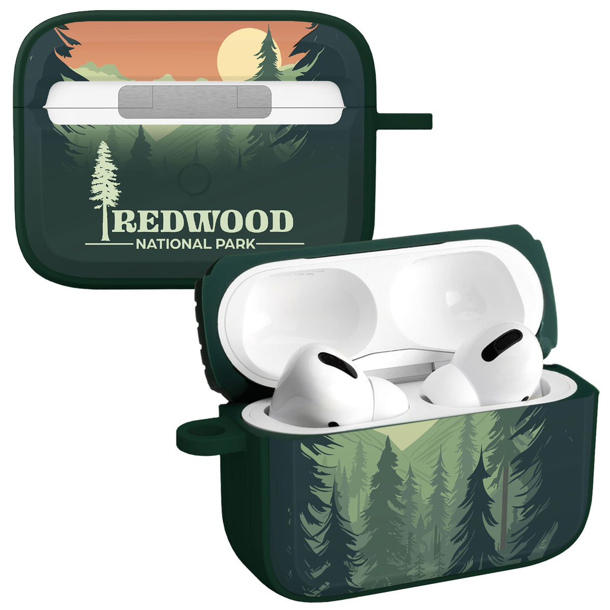 National Parks Redwood HDX Apple Airpods Pro 1 & 2 Case Cover