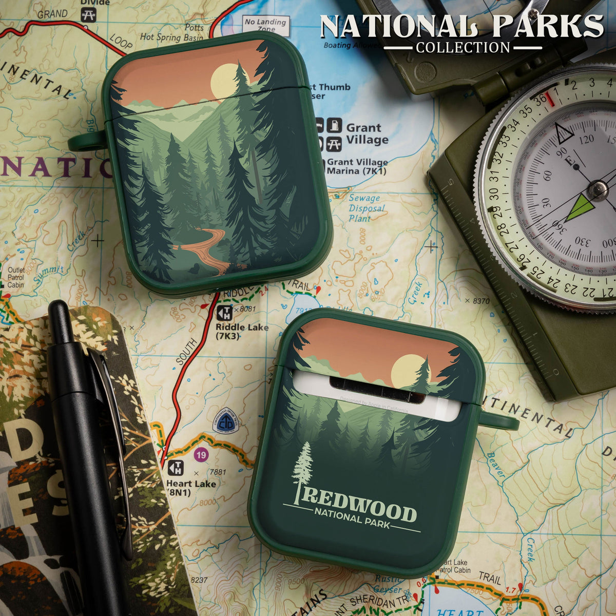 National Parks Redwood HDX Apple Airpods Gen 1 & 2 Case Cover
