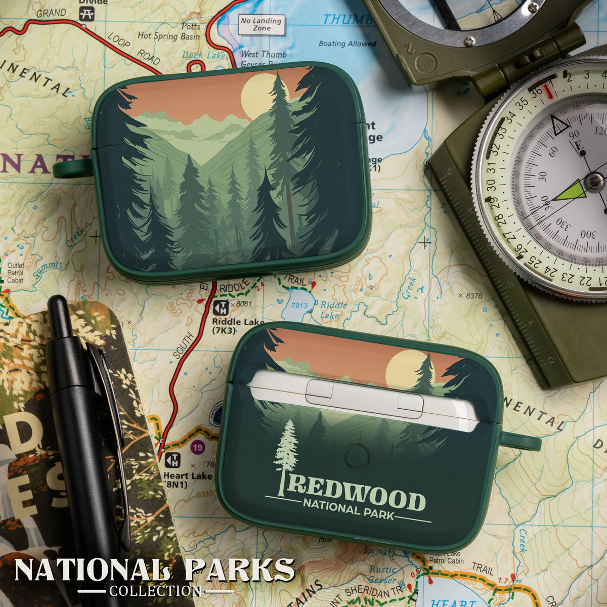 National Parks Redwood HDX Apple Airpods Pro 1 & 2 Case Cover
