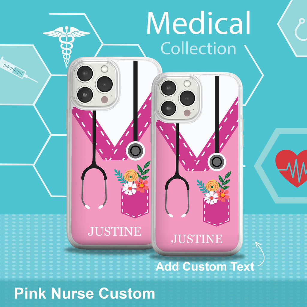 Nurse HD Custom Name Apple iPhone 14 Series Mag-Safe Phone Case