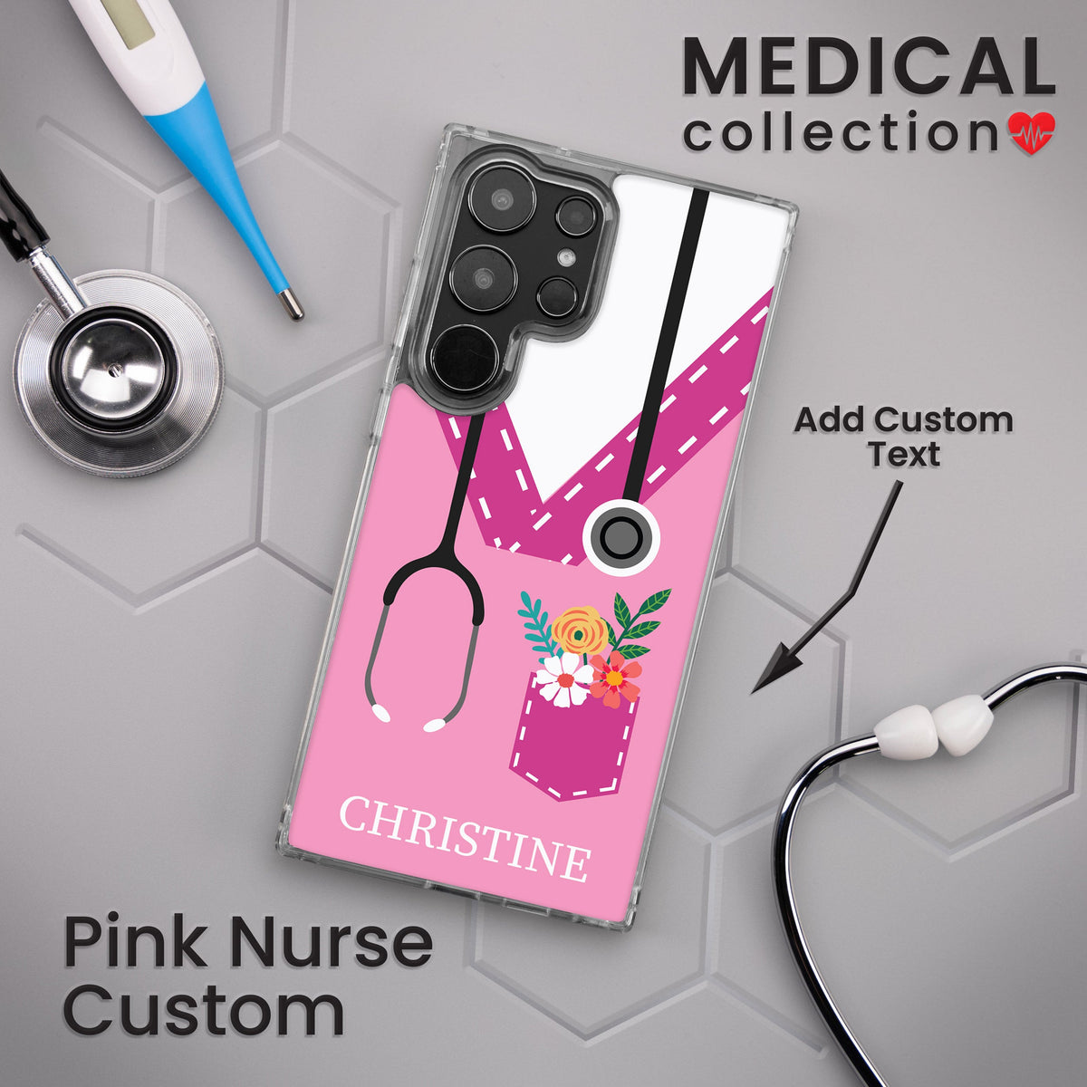Nurse HD Custom Name Samsung Galaxy S23 Phone Case
