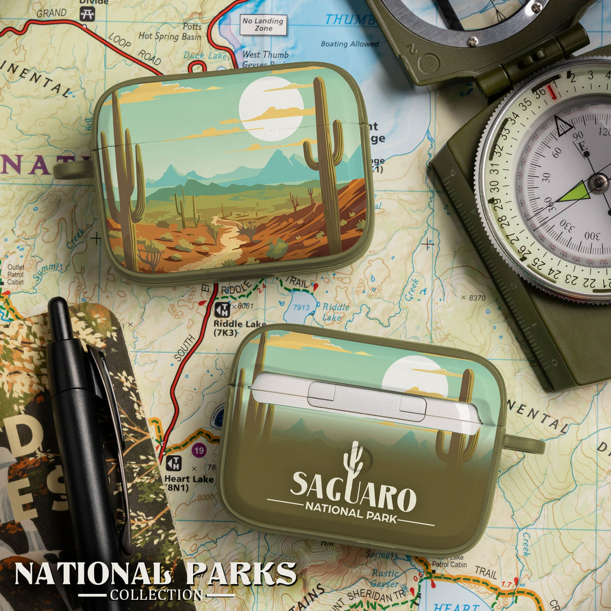 National Parks Saguaro HDX Apple Airpods Pro 1 & 2 Case Cover