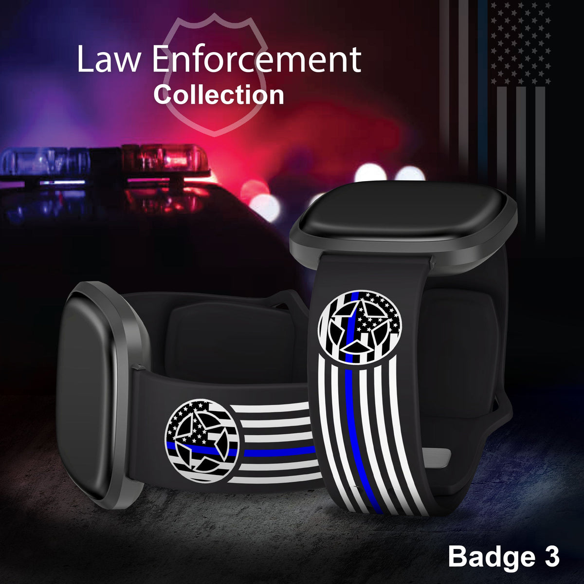 Law Enforcement HD Fitbit Versa 3 and Sense 1 Watch Band