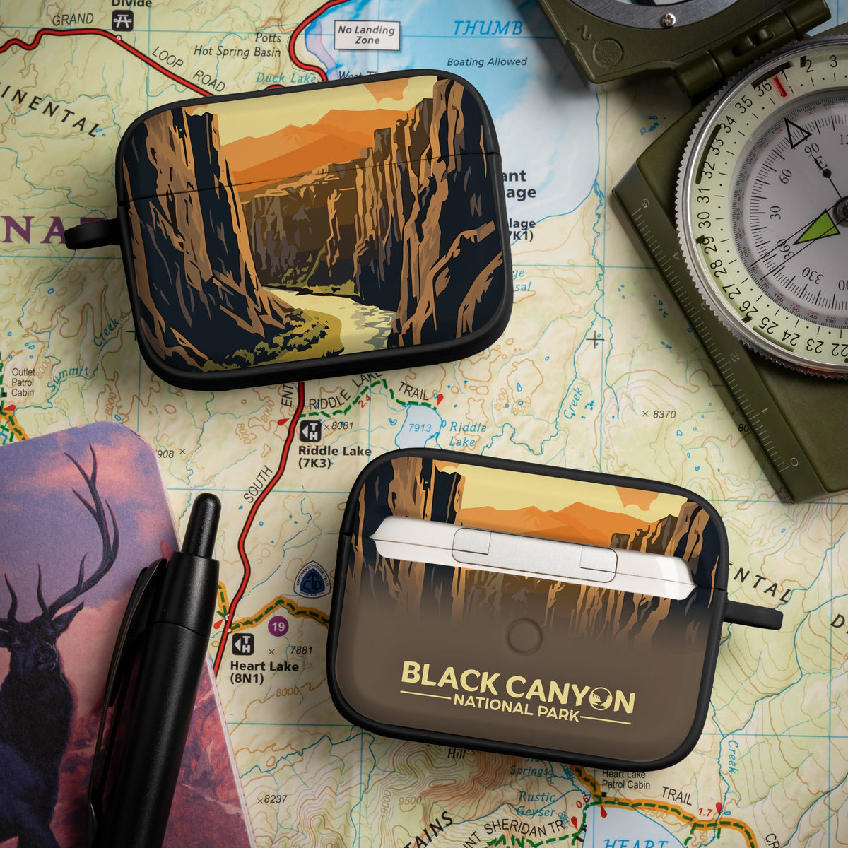 National Parks Black Canyon HDX Apple Airpods Pro 1 & 2 Case Cover