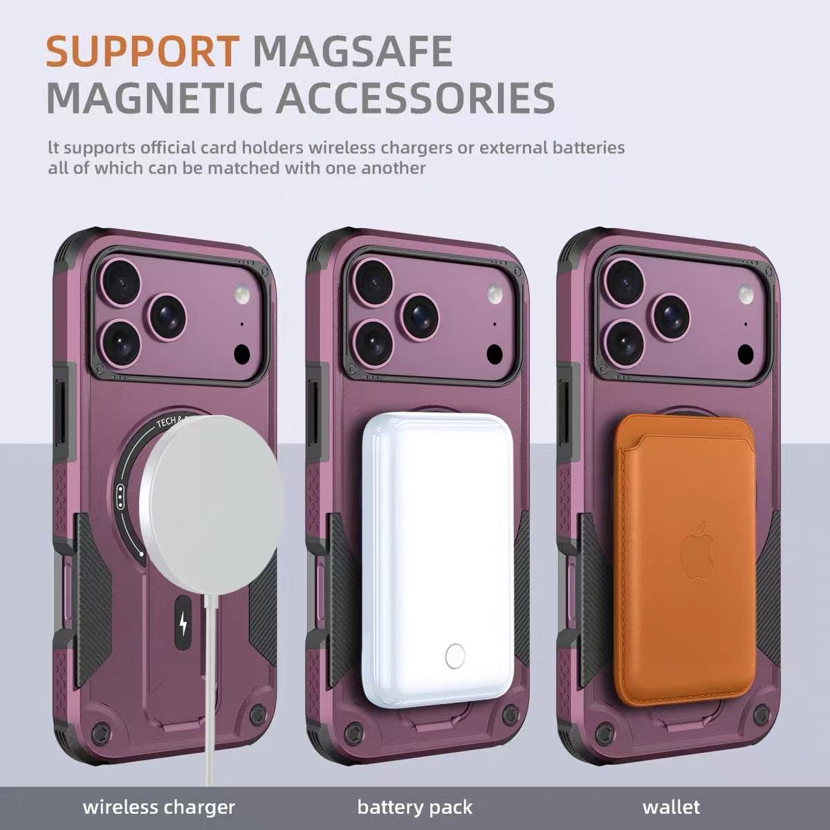 ProStand Magnetic Shockproof Case with Invisible Kickstand – iPhone 17 Pro & iPhone 18 Pro