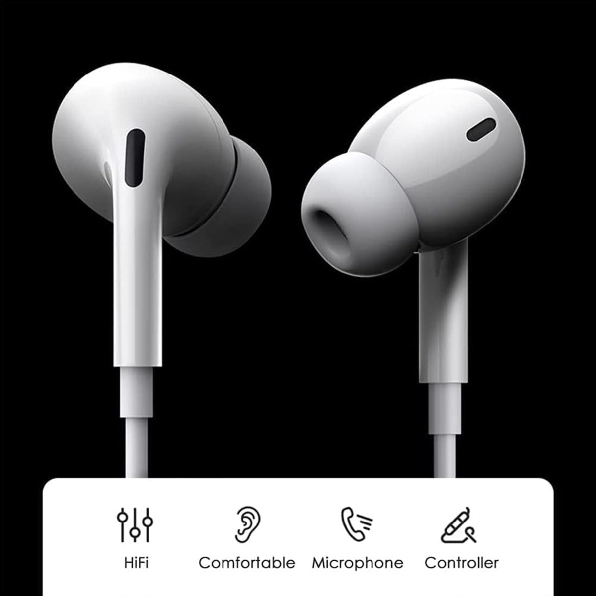 USB-C Wired Earbuds with Microphone & Remote