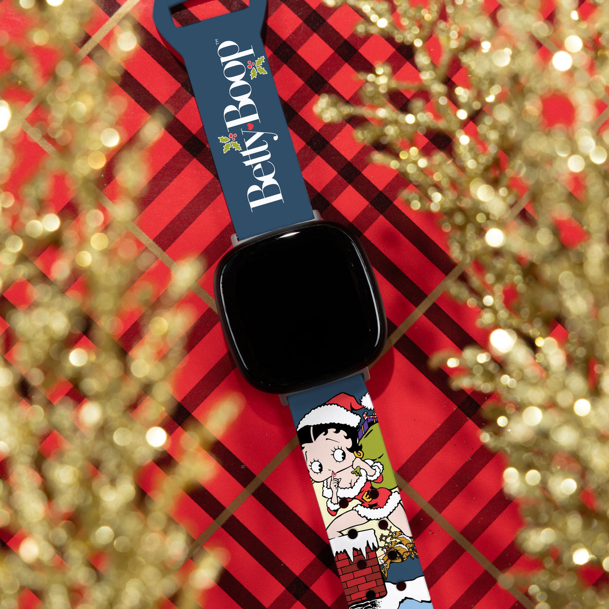 Betty Boop Happy Holidays HD Fitbit Versa 3 & Sense 1 Watch Band