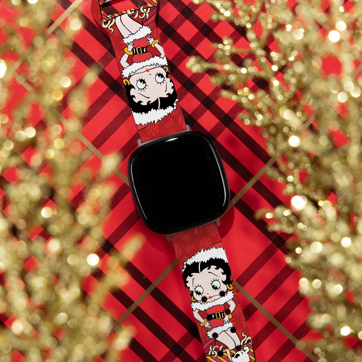 Betty Boop Christmas HD Fitbit Versa 3 and Sense 1 Watch Band