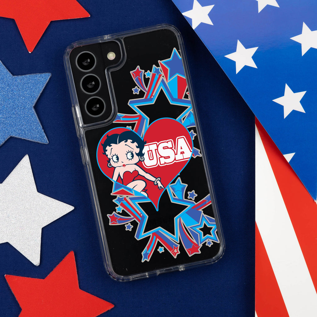 Betty Boop Red White & Boop HD Samsung Galaxy S22 Phone Case