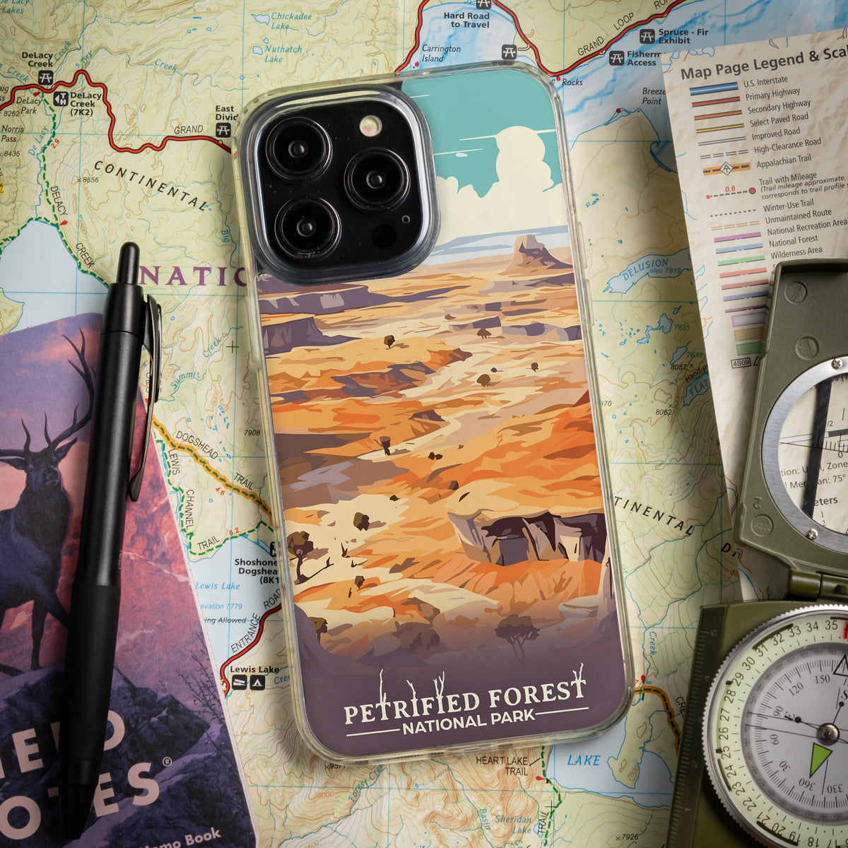 National Parks Petrified Forest HD Apple iPhone 14 Series Mag-Safe Phone Case