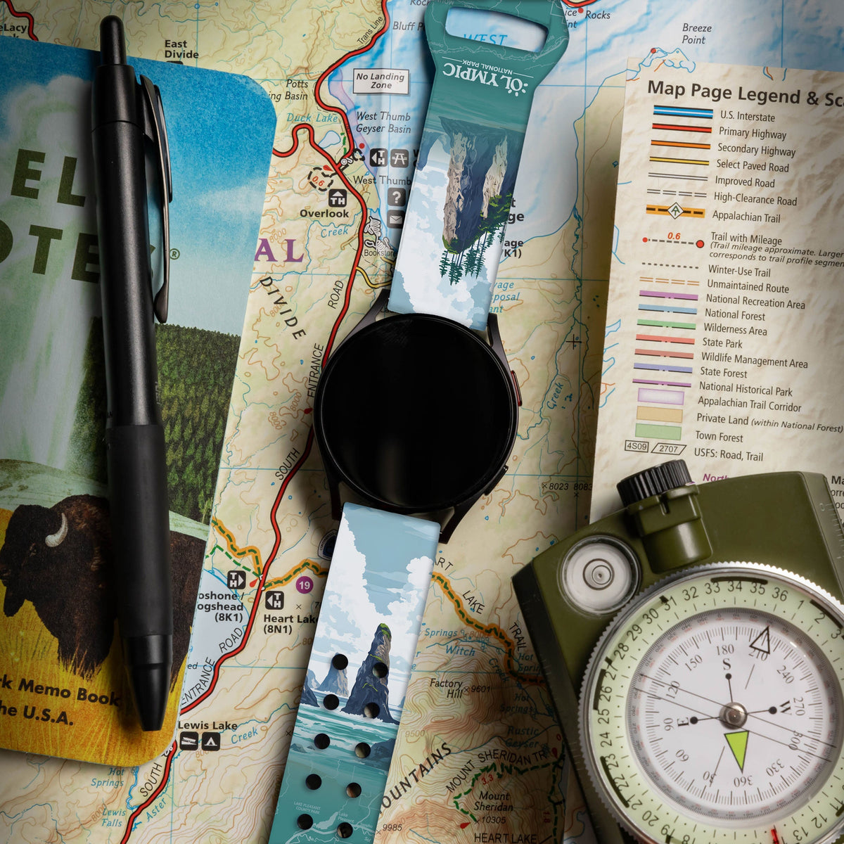 National Parks Olympic HD  Watchband for Samsung, Garmin, Fossil, and More