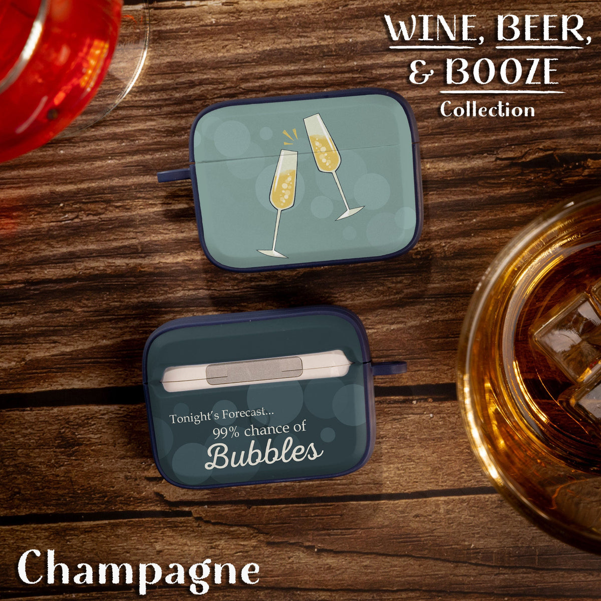 Wine, Beer, & Booze HDX Apple AirPods Pro 1 & 2 Case Cover