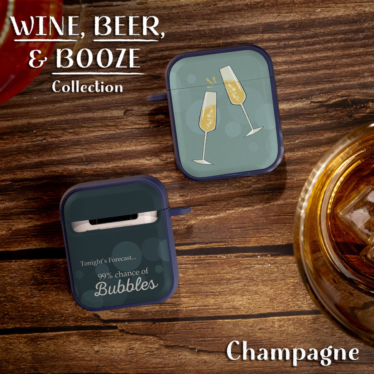 Wine, Beer, & Booze HDX Apple AirPods Gen 1 & 2 Case Cover