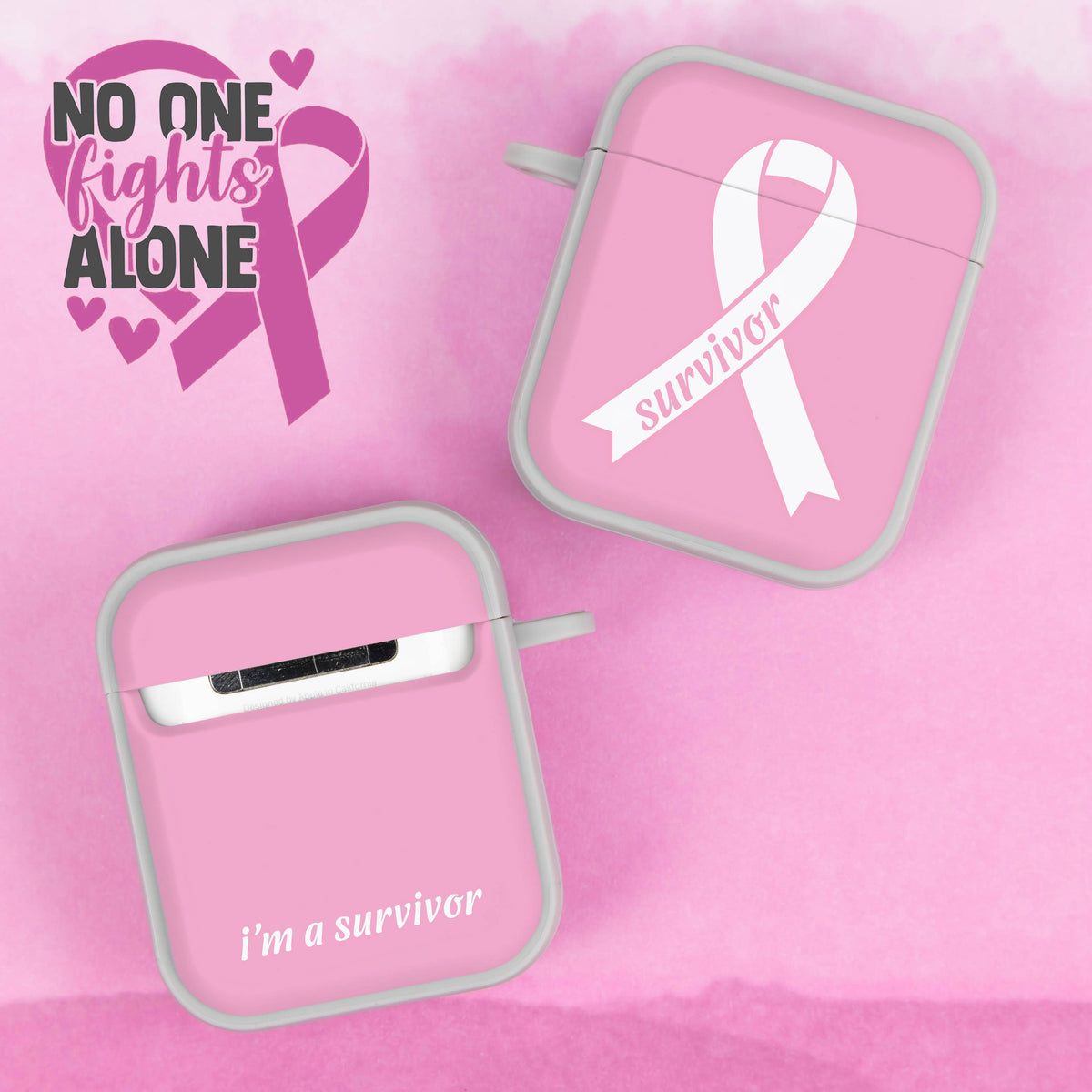 Breast Cancer Awareness HDX Apple AirPods Gen 1 & 2 Case Cover