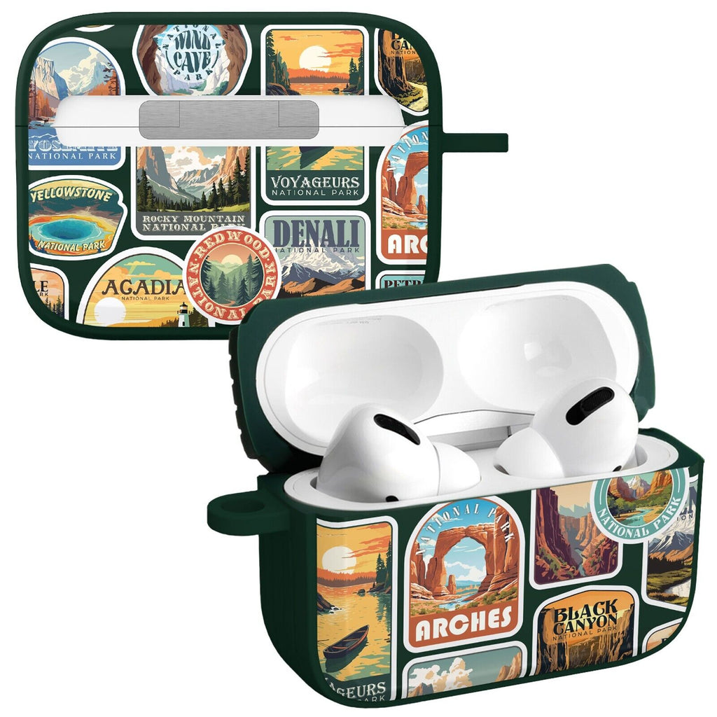 National Parks Stickers HDX Apple Airpods Pro 1 & 2 Case Cover
