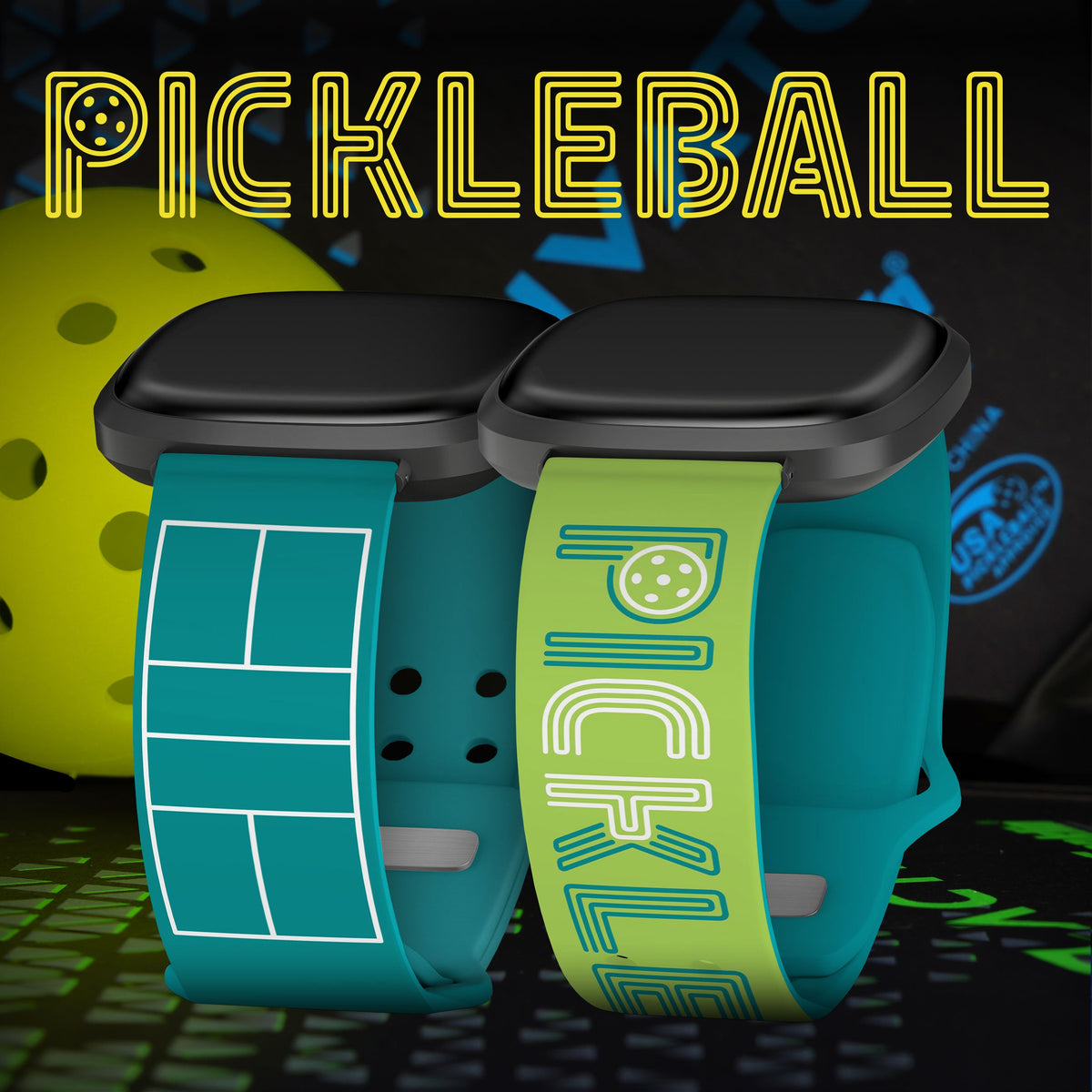 Pickleball HD Fitbit Versa 3 & Sense 1 Watch Band