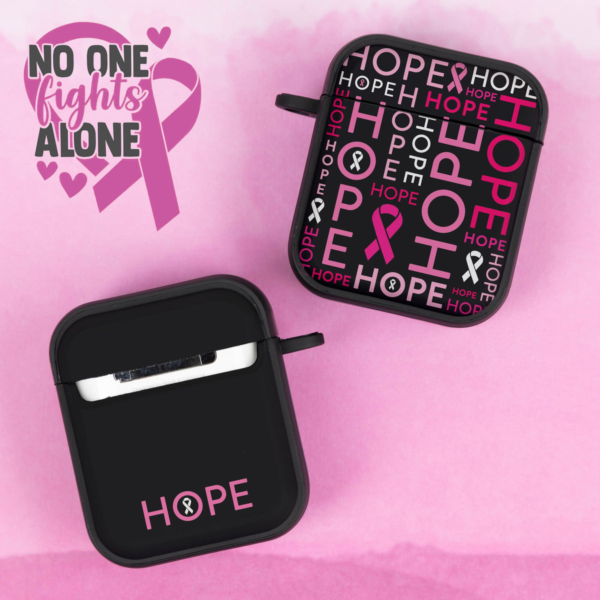 Breast Cancer Awareness HDX Apple AirPods Gen 1 & 2 Case Cover