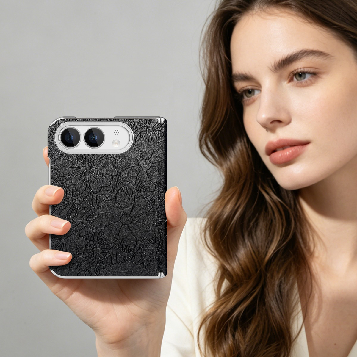 iPhone Duo Floral Pattern Slim Protective Phone Case