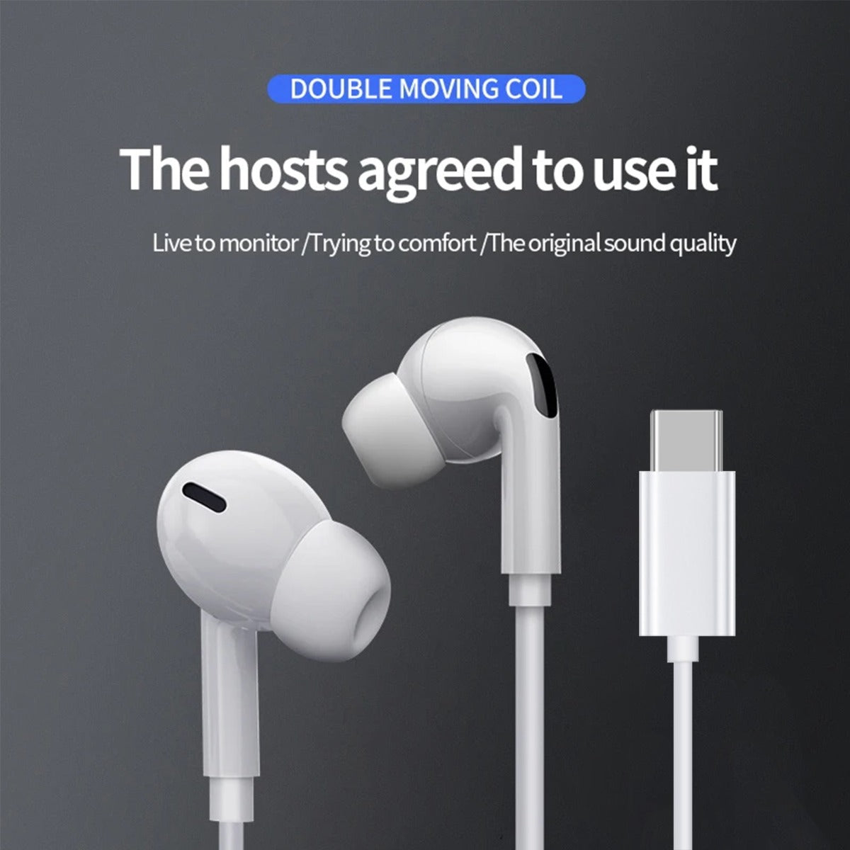 USB-C Wired Earbuds with Microphone & Remote