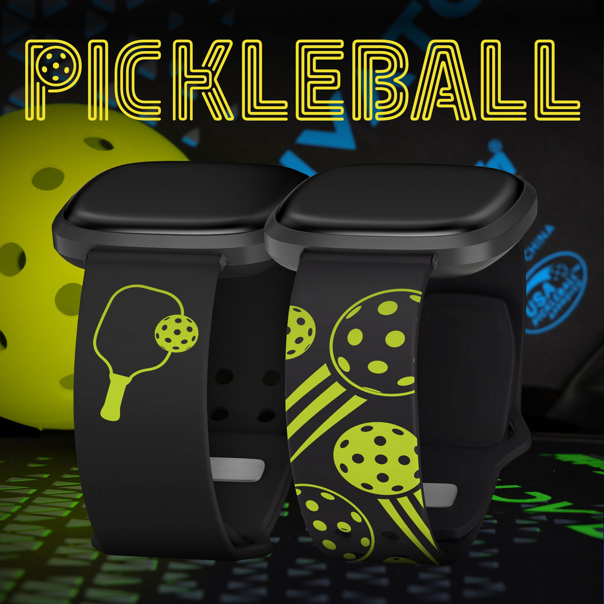 Pickleball HD Fitbit Versa 3 & Sense 1 Watch Band