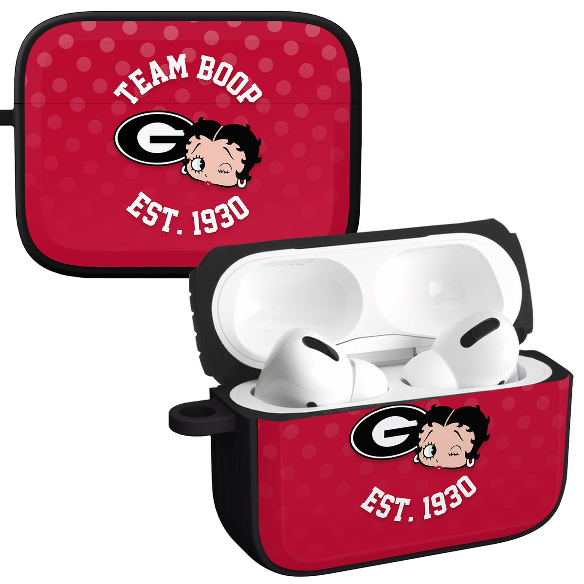 Georgia Bulldogs X Betty Boop HDX Apple AirPods Pro 1 & 2 Case Cover