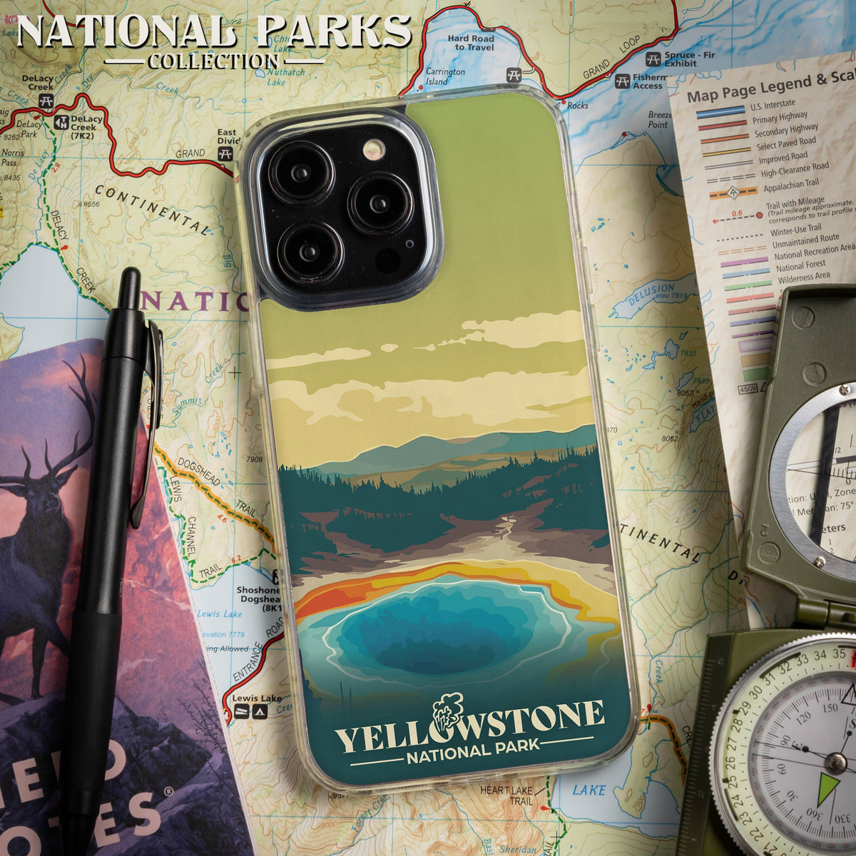 National Parks Yellowstone HD Apple iPhone 16 Mag-Safe Phone Case
