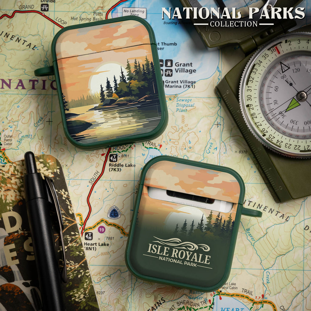 National Parks Isla Royale HDX Apple Airpods Gen 1 & 2 Case Cover