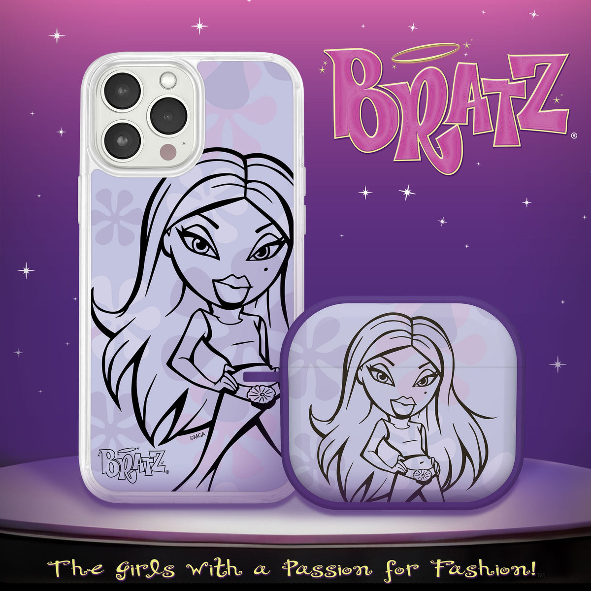 Bratz® Passion For Fashion HD Apple iPhone 13 Mag-Safe Phone Case and AirPods Gen 3 Combo Package