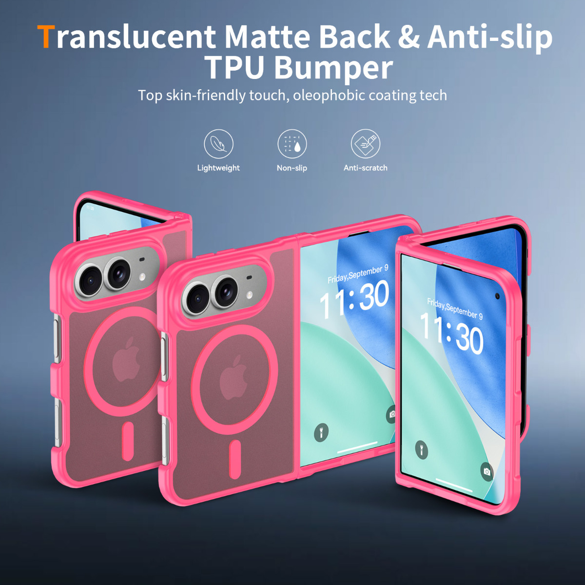 iPhone Duo FrostGuard MagSafe Case – Slim Translucent Frosted Rugged Protective Cover