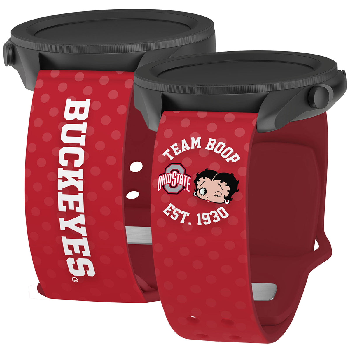 Ohio State Buckeyes X Betty Boop HD  Watchband for Samsung, Garmin, Fossil, and More