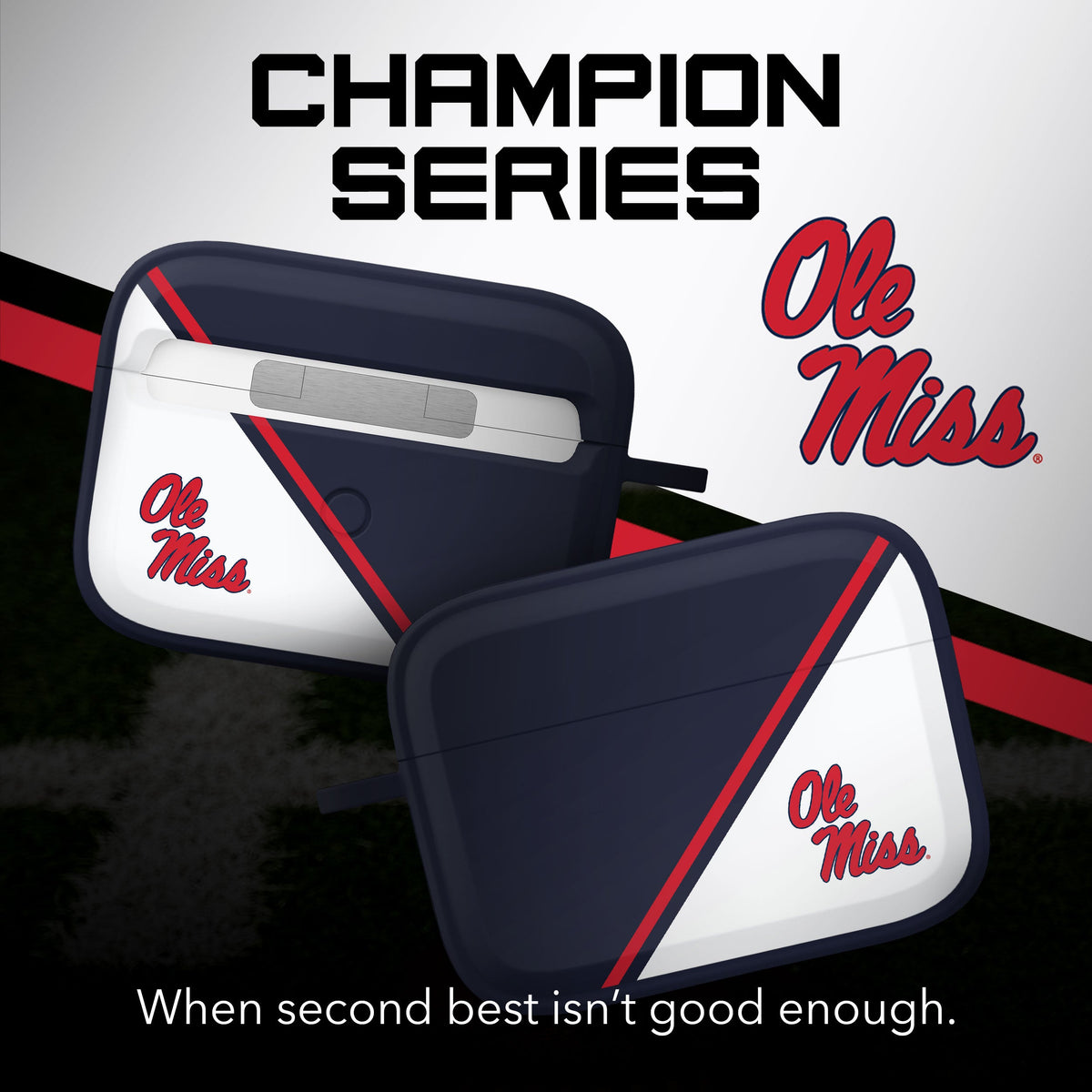 Mississippi Ole Miss Rebels HDX Champion Series Apple AirPods Pro 1 & 2 Case Cover