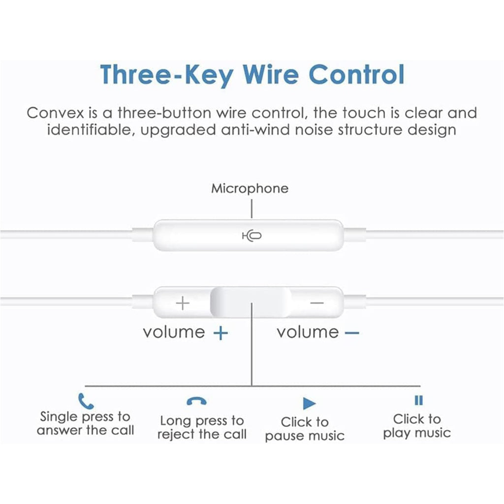 USB-C Wired Earbuds with Microphone & Remote