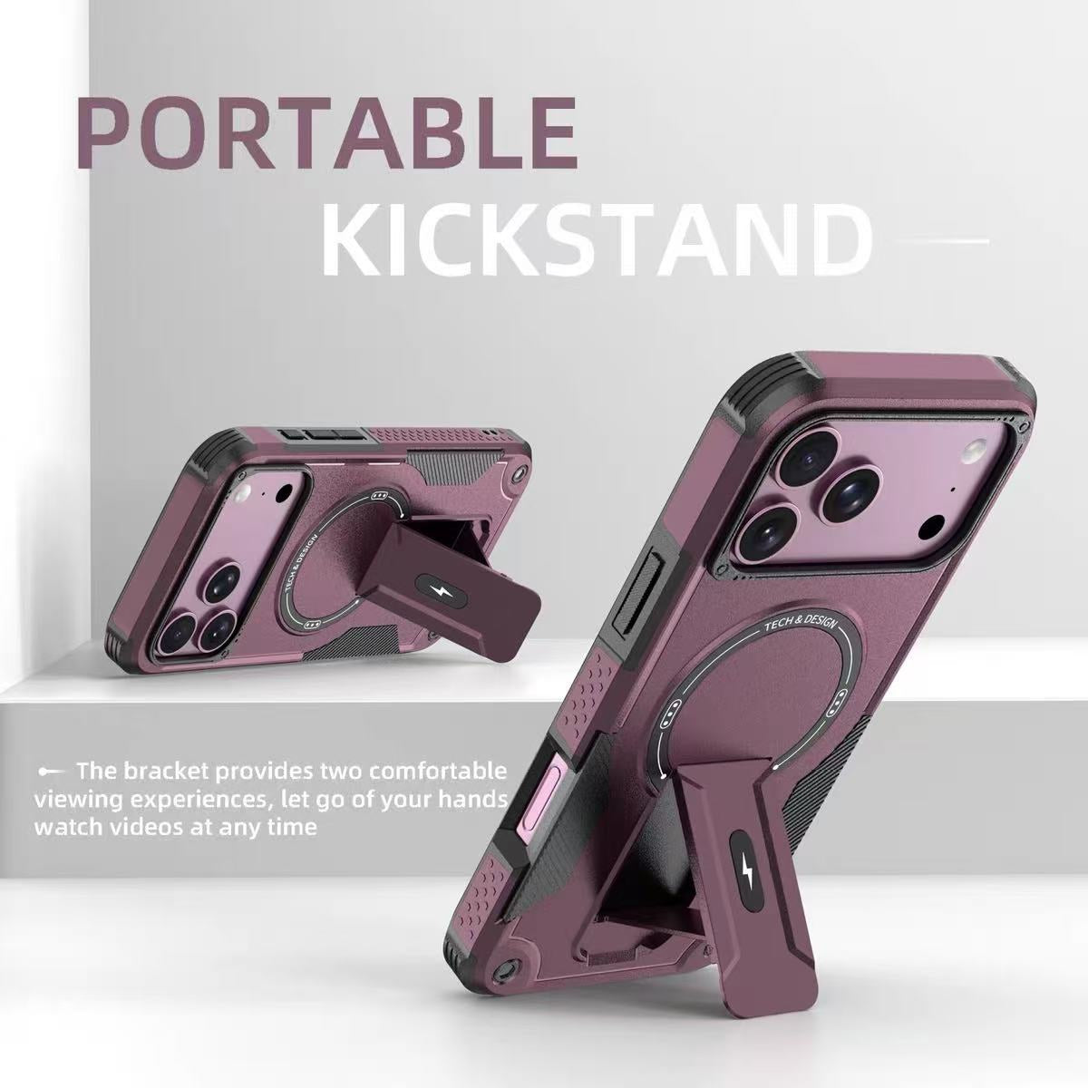 ProStand Magnetic Shockproof Case with Invisible Kickstand – iPhone 17 Pro & iPhone 18 Pro