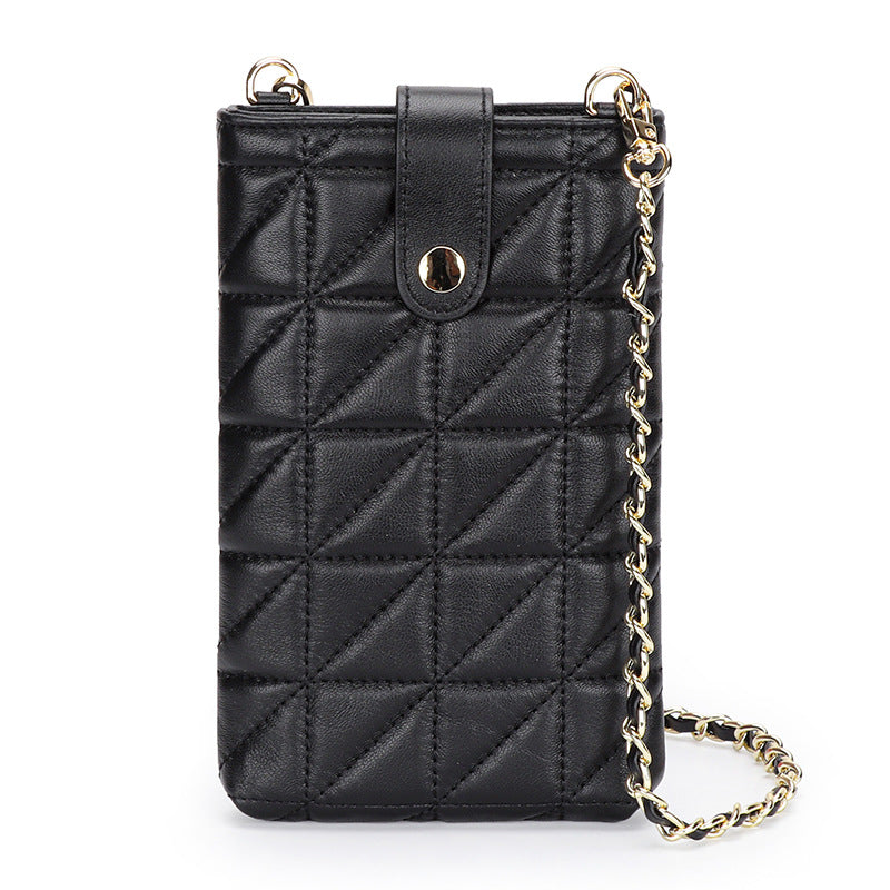 Mobile Female Leather Message Mini Sheepskin Phone Bags