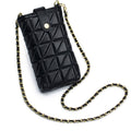 Women's Mobile Fashion Rhombus Embroidery Thread Chain Phone Bags